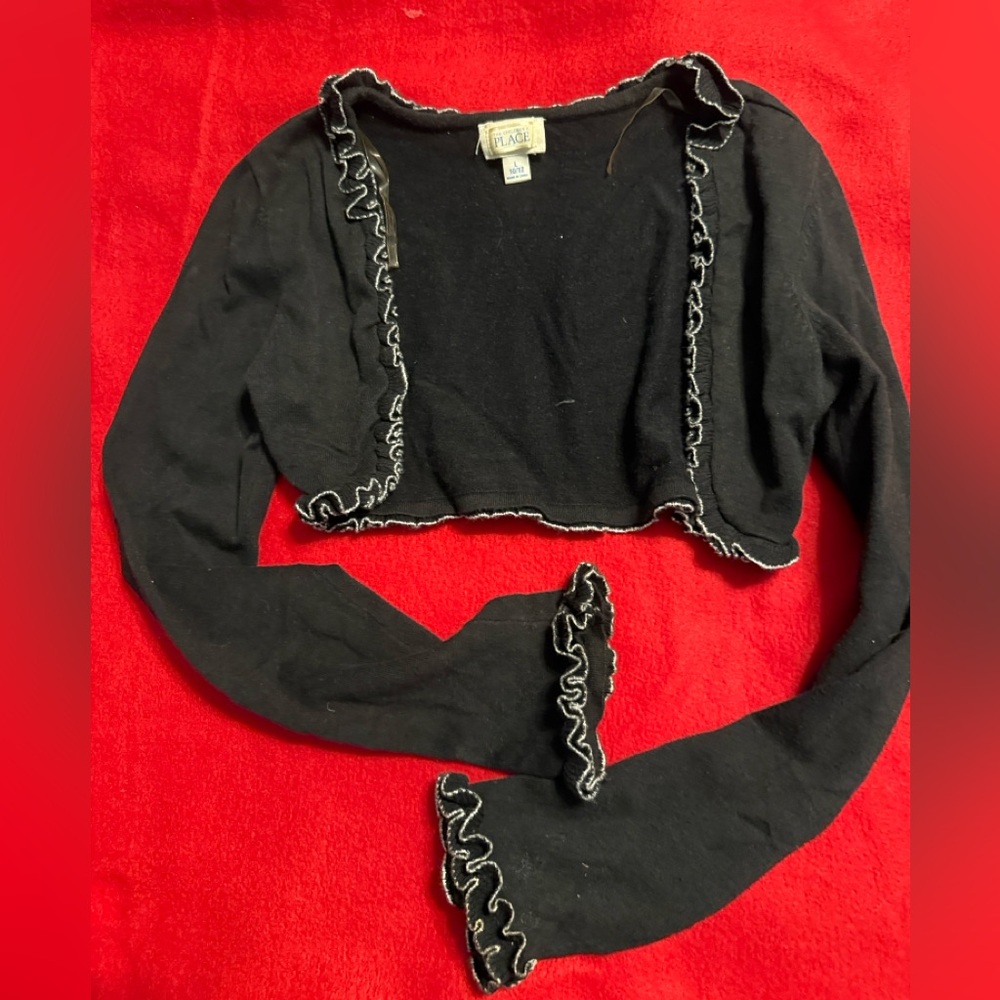 Black Ruffled kids  Top